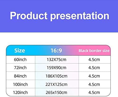 Projector Projector Projector Protectable 16: 9 84/10/120 инчи Дома на отворено KTV Office 3D Projection Bracket склопување