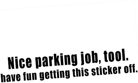 Убава алатка за работа за паркирање смешно 8 винил налепница за автомобили