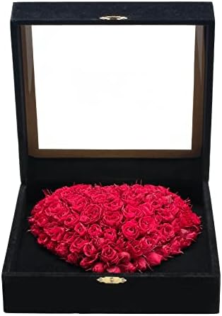 Адора Роуз Љубовна Кутија [Голема] |Зачувани Рози| Рачно Изработена Акрилна Кутија| Вистински Рози Кои Траат Со Години| Подарок За Неа,
