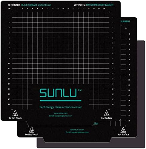 3Д печатач за градење површина, Sunlu 9.25 × 9,25 инчи Отстранлив магнетски 3D печатач за градење платформа загреан кревет, посилна магнетна