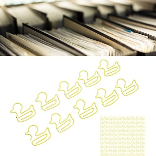 100 парчиња клипови со жолти патки хартија