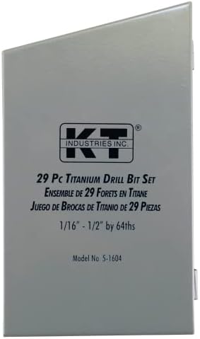 K-T Industries 29 PC Titanium Dript Bit Set 1/16-1/2 “