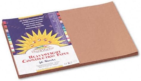 Градежна хартија, 58 фунти., 12 x 18, светло -кафеава, 50 листови/пакет, продадени како 1 пакет