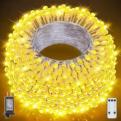 Јилинм Божиќни Светла На Отворено 1000 LED 405ft водоотпорен Елка Светла Со Далечински &засилувач; Тајмер 8 Режими Приклучете LED