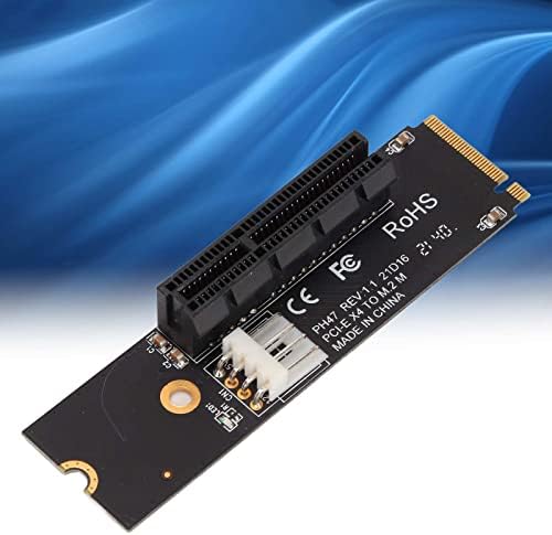 NGFF/M.2 TO PCIE X4 RISER картичка M Key M.2 2260 2280 SSD порта до конверторот на адаптерот за PCIe со LED индикатори за рударство за рудар BTC