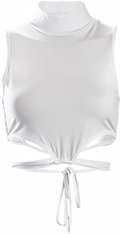 Бесплатна блуза за жени завој со цврста боја црни врвови без ракави секси трендовски резервоар Туника тренингот топло девојче маички