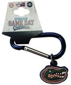 Ден на игра Облека NCAA Florida Gators PVC Carabiner Keychain, една големина, повеќебојни