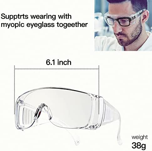 Очила за заштита на медицинска безбедност DNZPFU-Заштита за очила за над очила за очила за медицински сестри, лабораториски очила