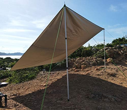Suftmuol Телескопски тарп столбови сет на две, прилагодливи алуминиумски шипки за шатори за кампување за кампување за засолниште за кампување
