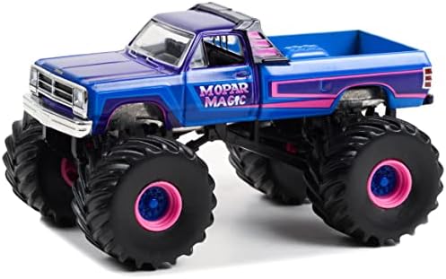 1983 RAM W350 Monster Truck Purple and Blue Kings of Crunch Series 12 1/64 Diecast Model Car By Greenlight 49120 a