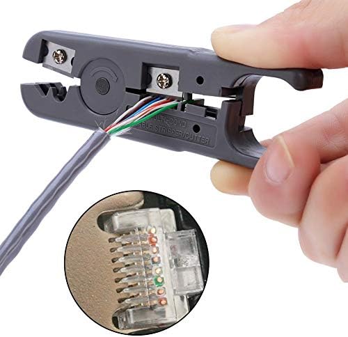Алатка за соблекување на жицата за завртки за прилагодување, секач за алатки за соблекување на кабел за тркалезна/рамна жица,