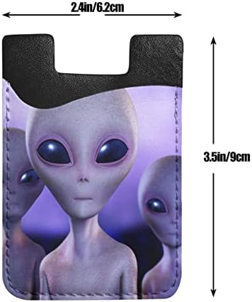 Alien ufo вселенски мобилни мобилни телефони држач за држач за картички за лична карта за картички за картички за куќишта со