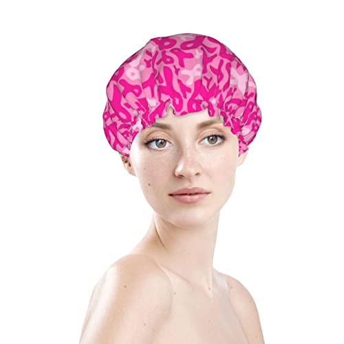 Womenените што можат да се користат за истегнување на полите, шапката за рак на дојка, двојни слоеви, водоотпорна капа за бања за туширање
