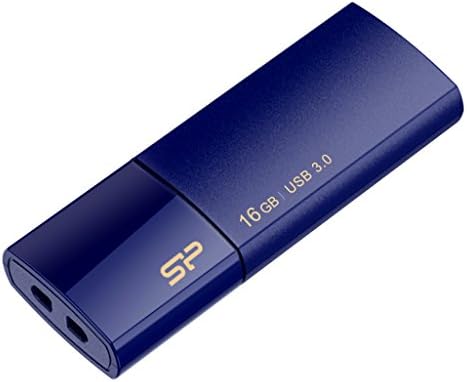 Силиконска моќност SP016GBUF3B05V1D USB меморија, 16 GB, USB3.0, лизгачки тип, Блаже Б05, морнарица сина
