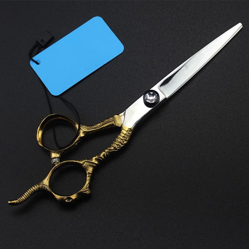 Ножици за сечење коса, 6 Инчен Професионалец Јапонија 440с златна Овча Коса ножици фризура ножици за разредување бербер ножици за сечење