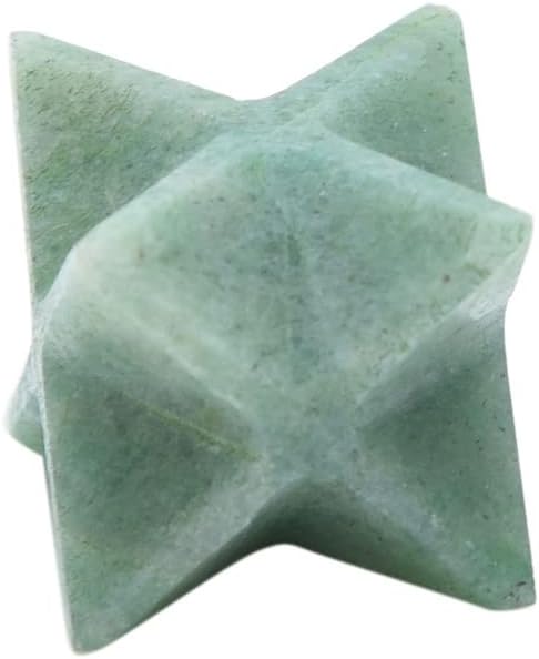 Гази природен реики лекување кристален скапоцен камен генератор на духовна енергија зелена авентуринска меркаба starвезда 8 точка