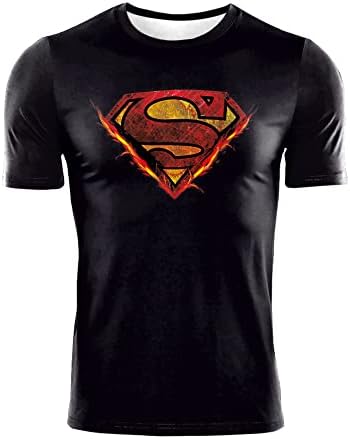Машка кошула за компресија со кратки ракави со кратки ракави и спортска маица атлетска фитнес врвови за мажи