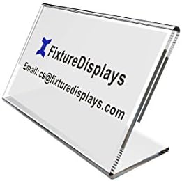 Searturedisplays® 5PK 3.5 x 2 Јасен Држач За Акрилни Знаци Со Наклонет Дизајн На Задниот Дел Пејзаж Хоризонтална Рамка за Слика 19780