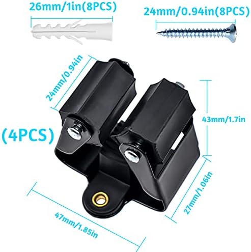 вдишување 4 парчиња Џогер И Клип За Држач За Метла, Закачалки За Метла Држач За Ѕид, Организатор За Складирање Алатки За Чистење За Кујна,