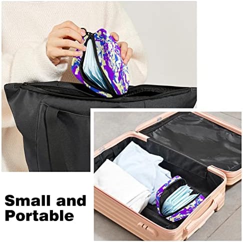 Санитарна торба за складирање на салфетки, торбичка за подлога, торбичка за подлога, мала торба за шминка, апстрактна шарена шема на