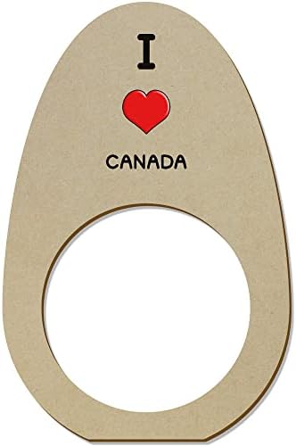 Азиеда 5 x 'Ја сакам Канада' дрвени прстени/држачи за салфета