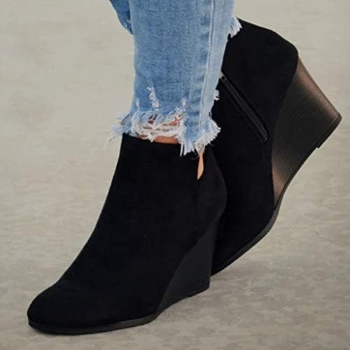 Чизми за глуждот за жени со ниски потпетици чизми за кратки глуждови против исечени чизми кои не се лизгаат во борбени женски чевли западни