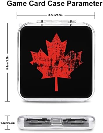 Гроздобер канадски кутија за чување картички за игри со јавор, тврда заштитна кутија за организатор за Nintendo Switch