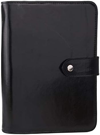 Ксиаози портфолио за врзивно средство со отстранлив држач за таблети, Организатор Падфолио кутија со врзивно средство за 3-прстени за iPad mini 5/mini 4, црна, 9,8x9.8x7.3 in.