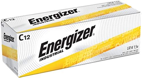Energizer EN93 Индустриски Ц 12 алкални батерии, пакет од 12