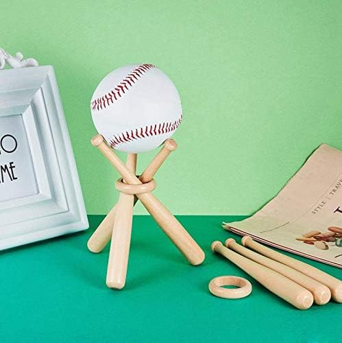 Brccee AC бејзбол голф тенис дисплеј стојат сувенир топка држач за дрва, држач за дрвени топка со топка, држач