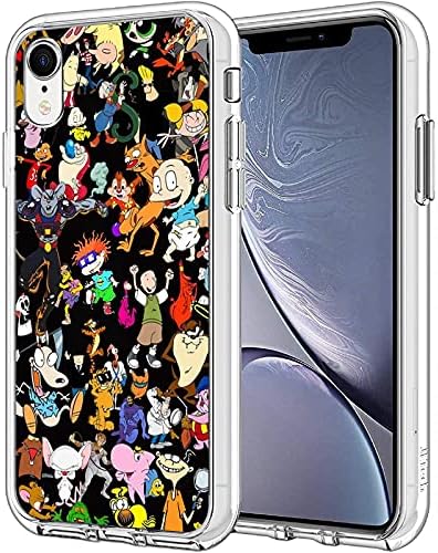 Canghe Pure Clear Anti-Dractch TPU Case за iPhone XR Телефон Транспарентно заштитно покритие 80-тите 90-тите ТВ-шоу Цртан филм