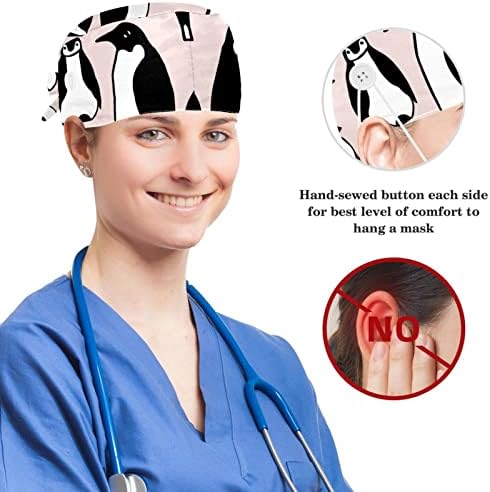 Прилагодливо работно капаче со копче памук за џемпери за џемпер гроздобер постери за хирург за жени
