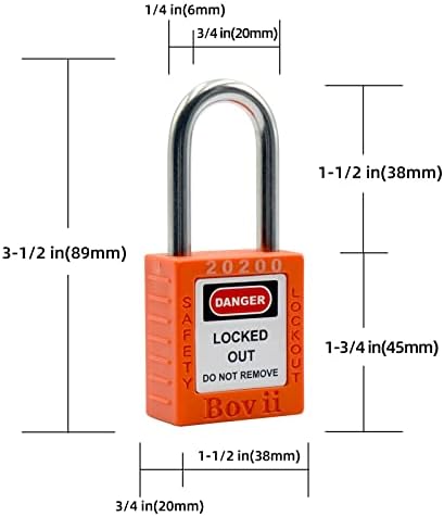 Безбедност на Boviisky Seathlock Setlock, заклучување на брави со обележување, 6 парчиња портокалови клучни различни брави, 2 клучеви по заклучување, за заклучување на станици и