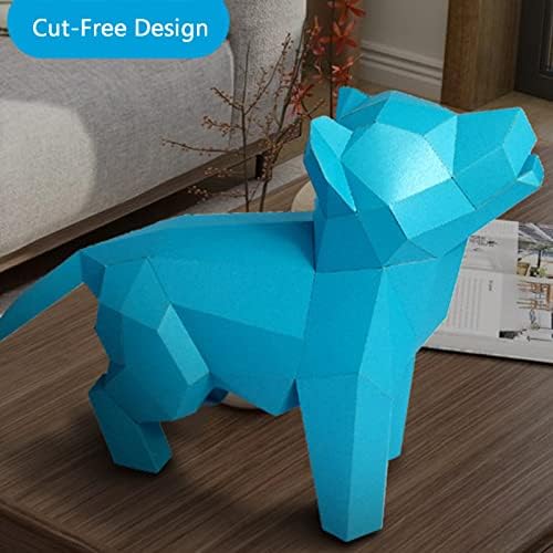WLL-DP кученце моделирање хартија скулптура 3Д хартија занаетчиски трофеј трофеј DIY хартија модел геометриски украси за украси за дома рачно