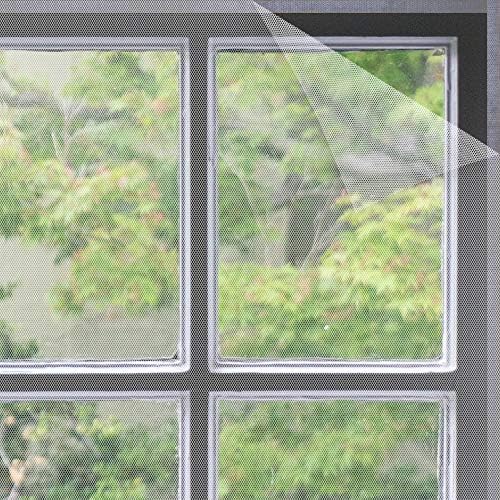 Flyzz DIY Самолепливи Прозорец Екран Пребивање Мрежа Завеса, 100X150cm, Со Кука и Леплива Лента, Опремени Со Повеќе Прозорци