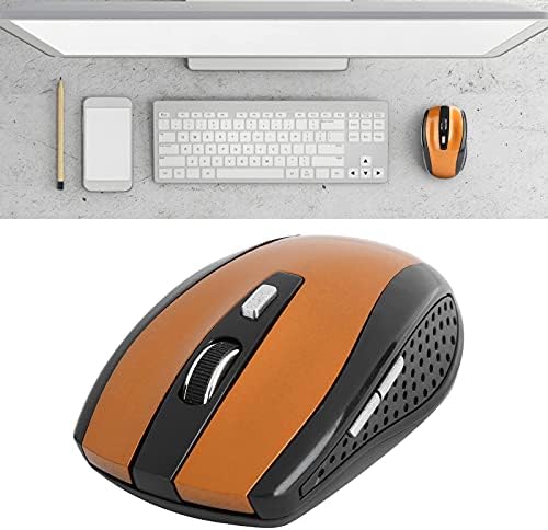 Прекрасен Безжичен Глушец, Лаптоп Компјутерски Оптички Додатоци За Игри 6 Копчиња Со Прилагодлив DPI 250Hz СО USB Приемник За Лаптоп Лаптоп