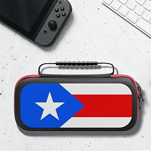 Порто Рико знаме за носење на знаме за преносен преносен торба за складирање на патувања за игри со додатоци