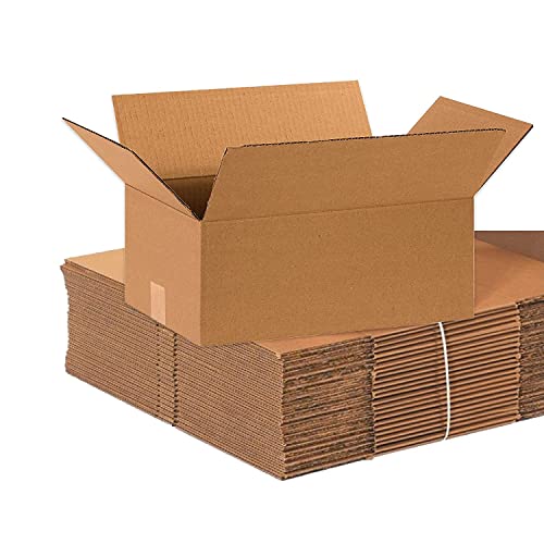 КУТИЈА САД 15 х 10 х 6 Брановидни Картонски Кутии, Средни 15 L x 10 W x 6 H, Пакет на 25 | Испорака, Пакување, Движење, Кутија
