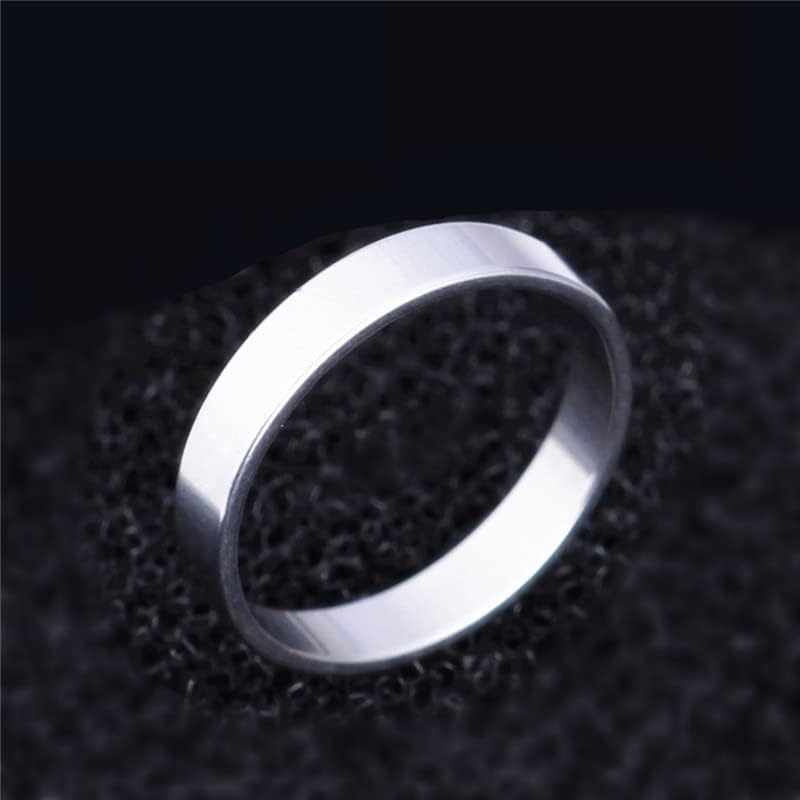 Колезо 316L 4мм ringsвони мал бенд прстен за мажи и жена модна сребрена опашка прстен-02110