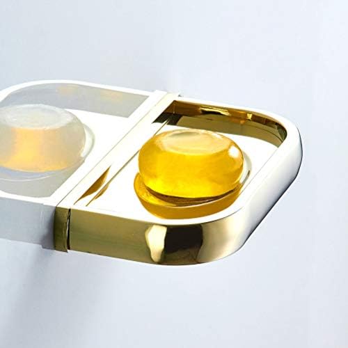 Едноставен држач за сапун за сапун со Doitool Електропласирачки сапун бар полица кујнски сунѓер за складирање на бања- 19. 5x8cm сапун сапун