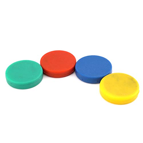 Шарени магнети со керамички диск, обложени со гума, црвена, сина, зелена, жолта боја