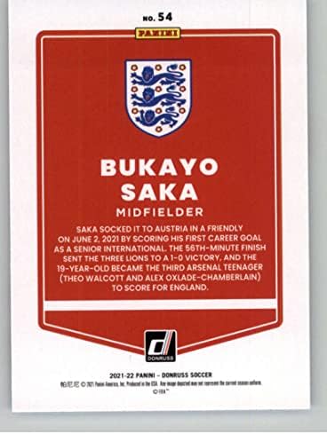 2021-22 ДОНРУС ПАТ до Катар #54 Букајо Сака Англија Официјална картичка за тргување со фудбал во сурова состојба