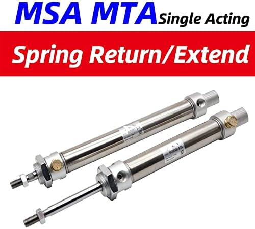 LIUGOU MSA16X25SCA MTA20X50 Тркалезен цилиндер со пролетен единечен глума MSA25X75SCA Пролетниот поврат MTA32X50SCA MSA40X25 Пролетниот