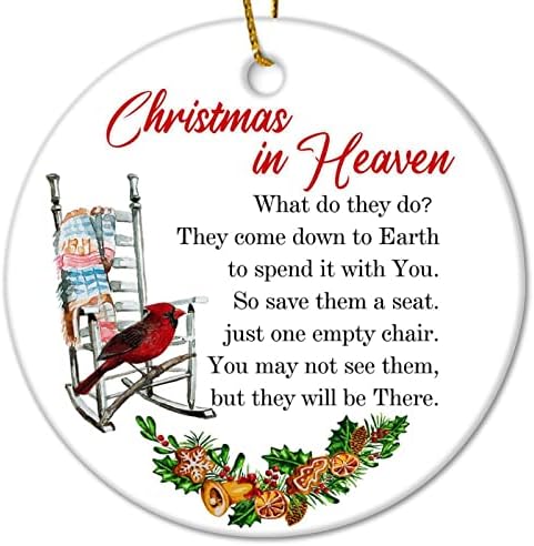 Божиќ на небото Божиќна керамичка украс стол Црвена птица мачка венец Божиќни украси Света ноќ Божиќна порцеланска украс 3 инчи автомобил