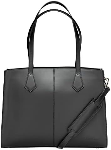 14 -инчен лаптоп торба за жени за жени, работна тота со лента за багаж, кожни кеси со лента за рамо