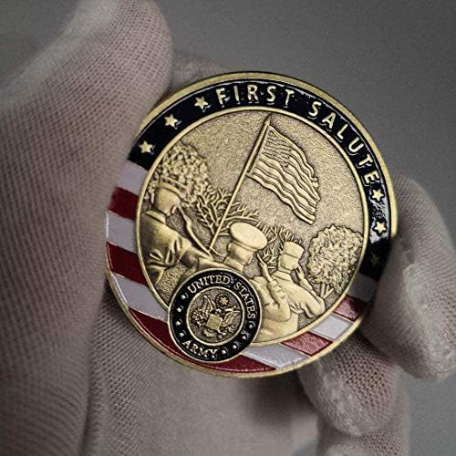 Убава Колекција На Монети Американската Армија Прв Поздрав Комеморативна Монета Почит Лојалност Должност Војник Дух Чест Медал Антички Бронзени