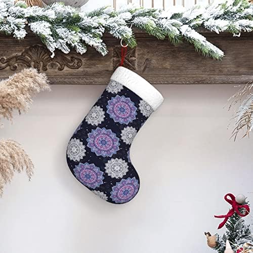 Вејммај Индиски цвеќиња Пајсли Божиќно порибување 18 инчи Божиќ, виси чорап класичен празник за украсување чорапи