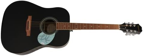 Adge потпишан автограм со целосна големина Gibson Epiphone Акустична гитара w/ James Spence Authentication JSA COA - U2 со Адам