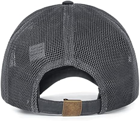 Преголема XXL MESH Trucker Bayball Cap, High Crown Dishable Tad Hat, прилагодливо рамнично капаче за големи глави 22 -25,5