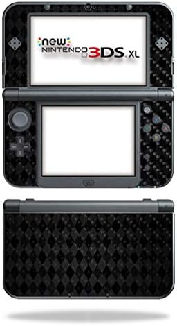Кожа на јаглеродни влакна од Moundyskins за Nintendo New 3DS XL - Црна Аргиле | Заштитна, издржлива завршница на јаглеродни влакна